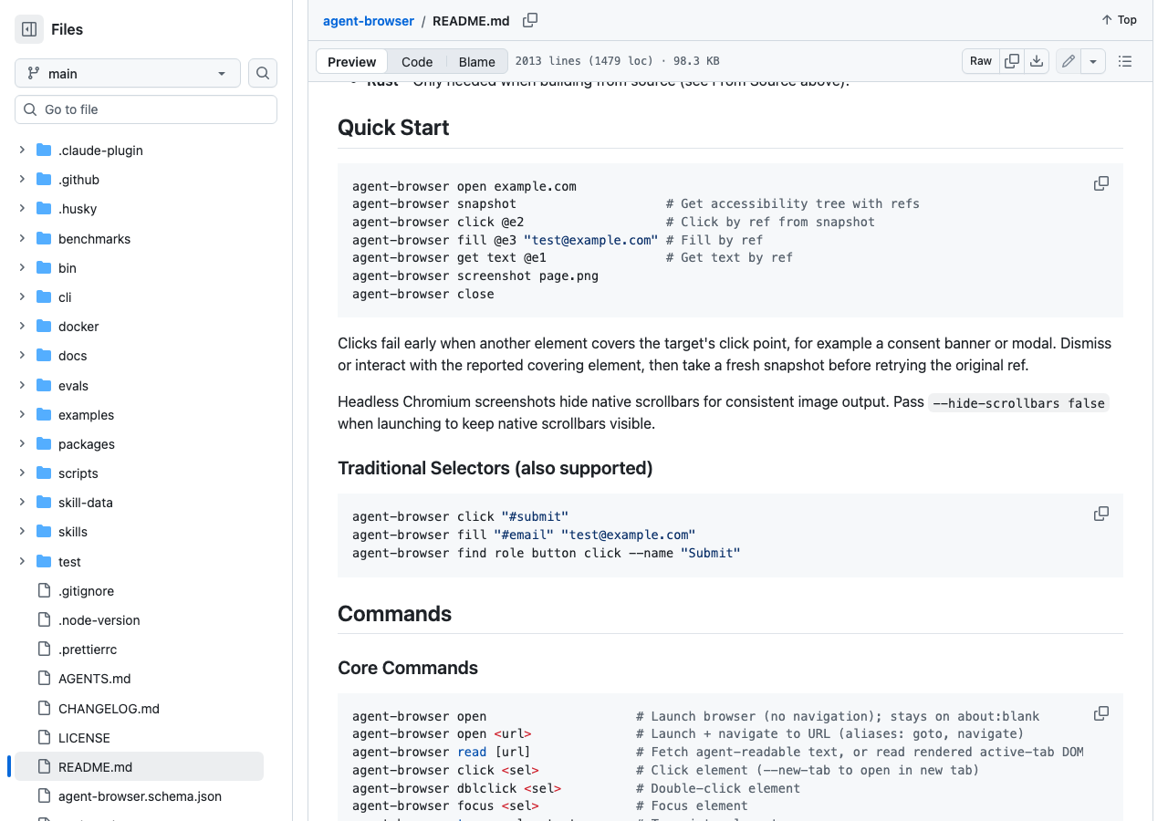 官方 README Quick Start