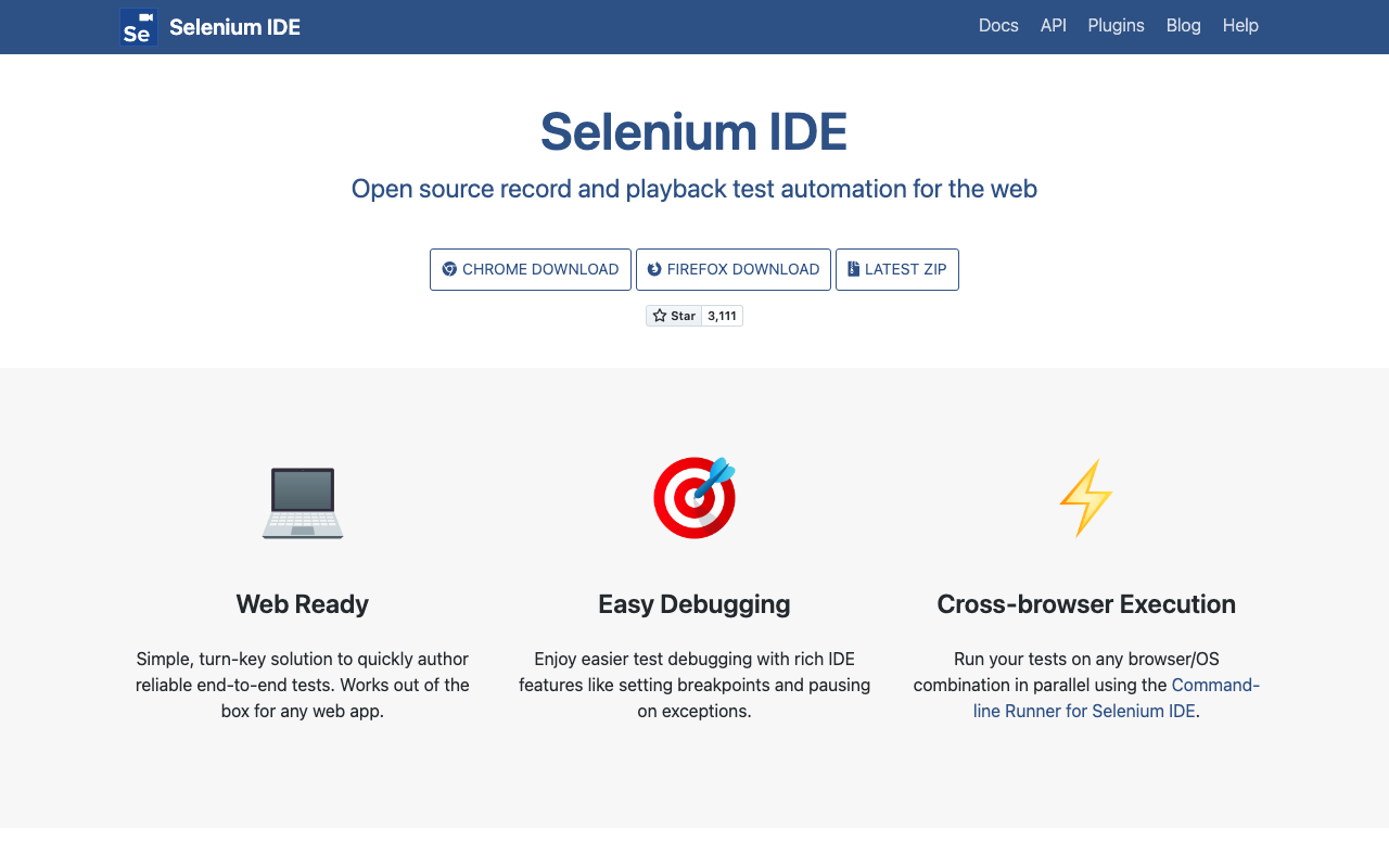 官方站点：CHROME DOWNLOAD / FIREFOX DOWNLOAD